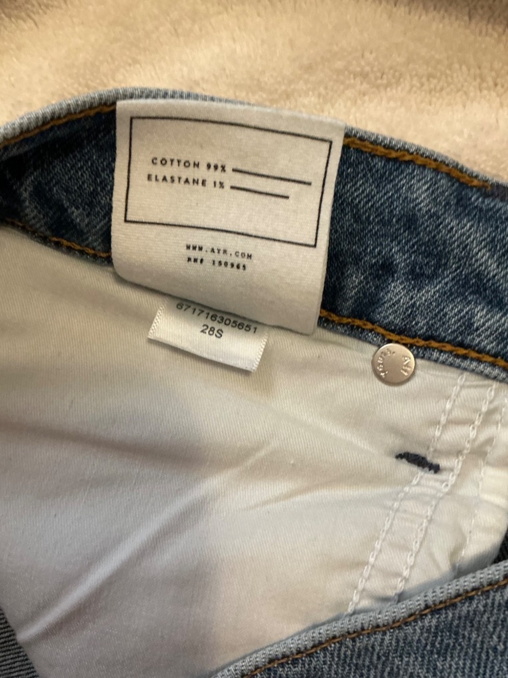 AYR The Bud Jeans in Yada Yada size 28 Short - Picture 6 of 9